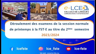 Déroulement des examens à la FSTE  cas du module de Langues et Communication [upl. by Akehsal]