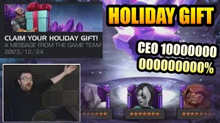 Holiday Gift 7 Star Crystal Opening 2023  INSANE CLUTCH CEO PULL  Marvel Contest Of Champions [upl. by Lleuqram]