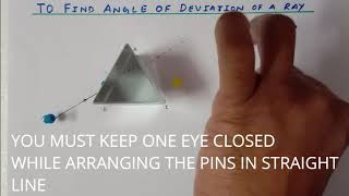 REFRACTION THROUGH PRISM  FINDING DEVIATION ANGLE AND REFRACTIVE INDEX OF PRISM  BOARD PRACTICAL [upl. by Airtina]