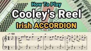 Cooleys Reel Irish Accordion Tutorial [upl. by Nnyluqcaj]