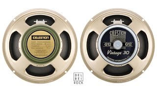 Celestion Greenback G12M vs Vintage 30 [upl. by Lemaceon]