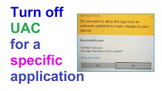 How To Launch a Specific Application without a UAC User Account Control Prompt [upl. by Bierman640]