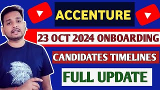 ACCENTURE ONBOARDING TIMELINES LATEST UPDATE  23 OCT JOINING UPDATE  TOUCHPOINT  INTERVIEW RESULT [upl. by Eidarb]