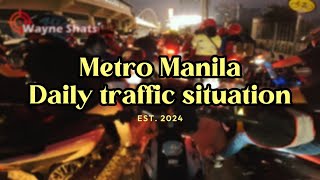 Metro Manila daily traffic situation [upl. by Sanfourd]