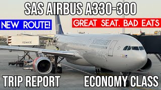 TRIP REPORT SAS Airbus A330300 ECONOMY Copenhagen CPH  New York JFK [upl. by Linad]