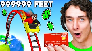 Spending 100000 for the TALLEST ROLLERCOASTER in Roblox [upl. by Nelia]