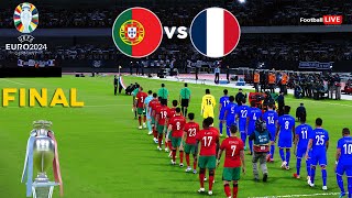 Portugal Vs France  Final UEFA Euro 2024  Full Match All Goals  Ronaldo vs Mbappe  PES Realistic [upl. by Anaejer]