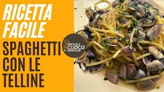 Spaghetti con le telline  Primo di pesce facile e veloce 🐠 [upl. by Pearla]