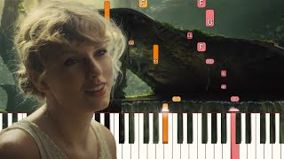 cardigan  Taylor Swift folklore  Piano Tutorial Synthesia [upl. by Socin]