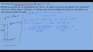 Ejercicio 11 tiro lanzamiento vertical caída problema resuelto [upl. by Dnaltruoc232]