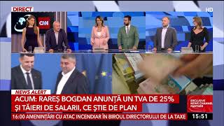 TVA de 25 în România și tăieri de salarii Rareș Bogdan Nenorocirea îi va lovi pe români [upl. by Laurette]