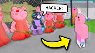 Roblox 100 Player Piggy but i used hacks [upl. by Nalda]