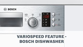 VarioSpeed Feature  Bosch Dishwasher [upl. by Hasen]