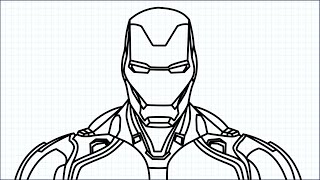 How To Draw Iron Man MK 85  Step By Step  Marvel [upl. by Darbee]