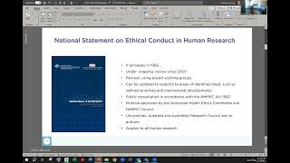 Australian Sensitive Data IG  NHMRC National Statement on Ethical Conduct in Human Research 2023 [upl. by Rika824]