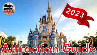 Magic Kingdom ATTRACTION GUIDE  2023  All Rides  Shows  Walt Disney World [upl. by Nilloc]