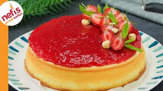 Çilekli Cheesecake Tarifi  Nasıl Yapılır [upl. by Ynaiffit]