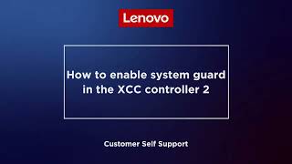 How to enable system guard in the XCC controller 2 [upl. by Ondrea]