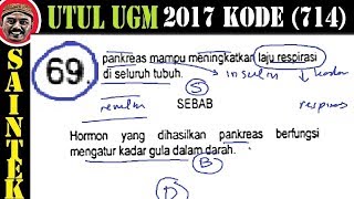 pembahasan soal UTUL UM UGM 2017 saintek gel I kode 714 biologi no 69 hormon pengatur kadar g [upl. by Sandon]