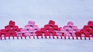 Barradobico para pano de prato croche crochet barradinhodecroche 🌷437 [upl. by Welcher]