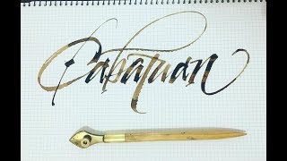 Awesome Ruling Pen Calligraphy Compilation and Bonus DIY Ruling Parallel Pen [upl. by Autum316]