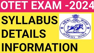 OTET EXAM 2024 SYLLABUS  OTET PAPER 1 amp 2 SYLLABUS 2024  OTET NEW SYLLABUS 2024 [upl. by Binny753]