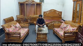 2024 সালে লেকার পলিশের নতুন সোফা সেট। Sofa set design in Bangladesh [upl. by Loria]