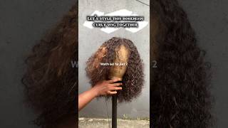 Let’s styledefine this curly wig 😚curlywig howtorevampcurlywig curldefinition [upl. by Gardas]