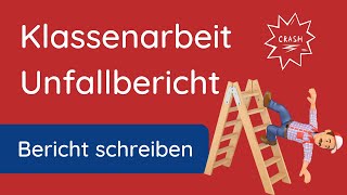 Unfallbericht schreiben  Klassenarbeit ✅ Autounfall [upl. by Annaor]