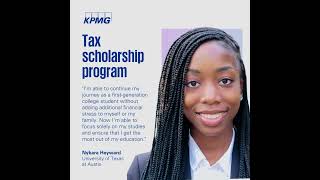 KPMG Tax Scholarship program [upl. by Norek]