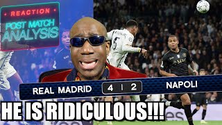 Real Madrid Napoli REACTION  42  Jude Bellingham Talent IS STUPID Rodrygo Brazil WHERE ARE YOU [upl. by Assilaj]