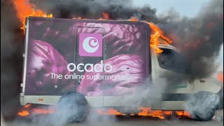 UK Road trip  Ocado  Van on fire  Heatwave [upl. by Akimas]