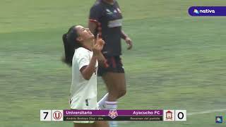 ⚽ UNIVERSITARIO 7  0 AYACUCHO FC Resumen  Fecha 9  LigaFemeninaApuestaTotal 2023 [upl. by Aramat]