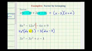 Ex Factor a Polynomial Using the Grouping Technique [upl. by Quinta]