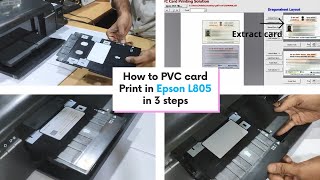 How to print PVC card in Epson L805  Epson l805 pvc card Printing [upl. by Klein]