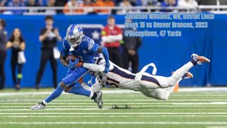 Jameson Williams Week 15 Every Target and Catch Detroit Lions vs Denver Broncos NFL 2023 [upl. by Hermione937]