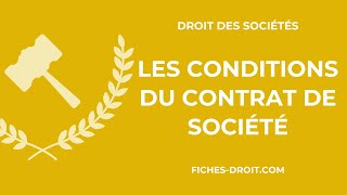 Larticle 1832 du Code civil  les conditions du contrat de société [upl. by Nairod]