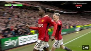 Kobbie Mainoo Goal vs liverpool  Manchester United vs Liverpool 21 Highlights 2025 [upl. by Rebma]