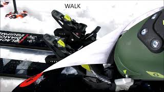 Tecton Ski Walk Mode  Fritschi Swiss Bindings [upl. by Aserehtairam]