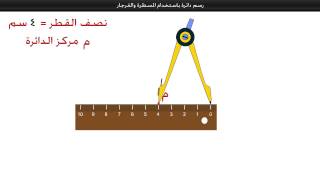 رسم دائرة باستخدام المسطرة والفرجار [upl. by Demah]