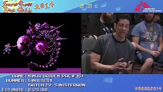 SGDQ 2014 Ninja Gaiden Pacifist NES by Sinister1 [upl. by Anett]