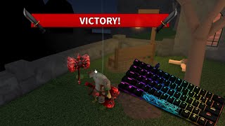 PLAYING MM2 AS A ZOMBIE  KEYBOARD ASMR Murder Mystery 2 [upl. by Petulia]