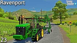 PLOWING FIELDS with JOHN DEERE 9530 RT  Ravenport  Ep 23 farmingsimulator22 [upl. by Aserat]