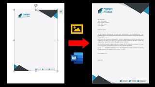 ✅ How to Insert Image Letterhead in MS Word 2019 2021 [upl. by Atsirhc]