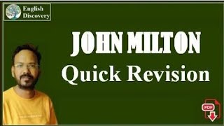 QUICK REVISION MCQs On MILTON Part 2 [upl. by Omrellig648]