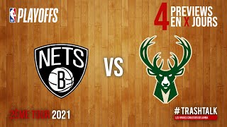 NBA Playoffs 2021  Nets  Bucks cest lheure de la grosse preview [upl. by Atiuqal]