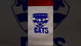 Drawing the Geelong Cats AFL logo [upl. by Devine]