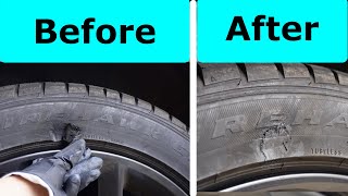 Tire Sidewall Damage Quick Fix for tire that has a gash but not cut all the way through [upl. by Madelin649]