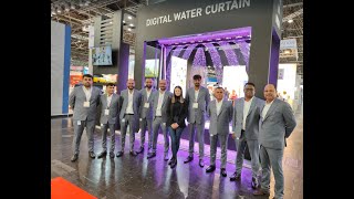 Water Curtain At VALVE WORLD EXPO 2022  Düsseldorf Germany  Uflow Automation [upl. by Trask]