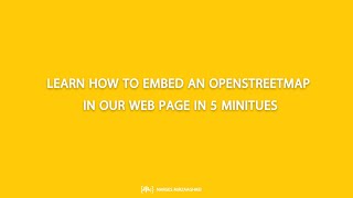 How to embed an OpenStreetMap in our webpage in 5 minutes [upl. by Tiffi]